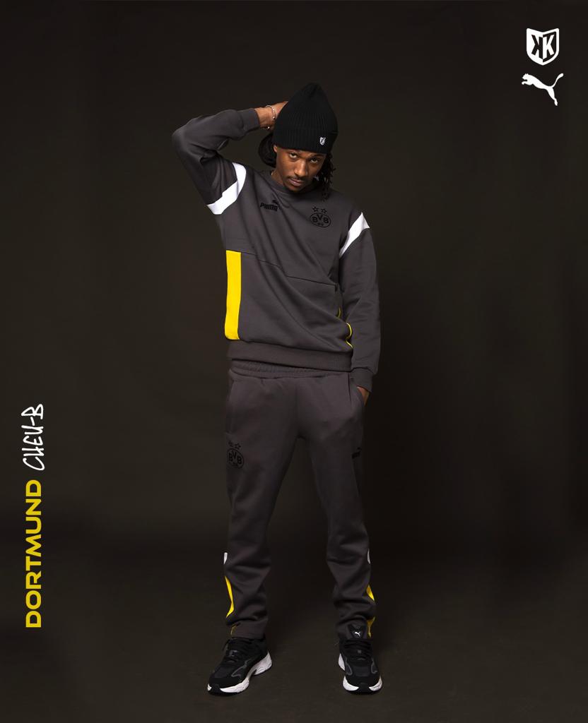 Pantalones de entrenamiento del Dortmund Archive - Gris/Blanco/Amarillo