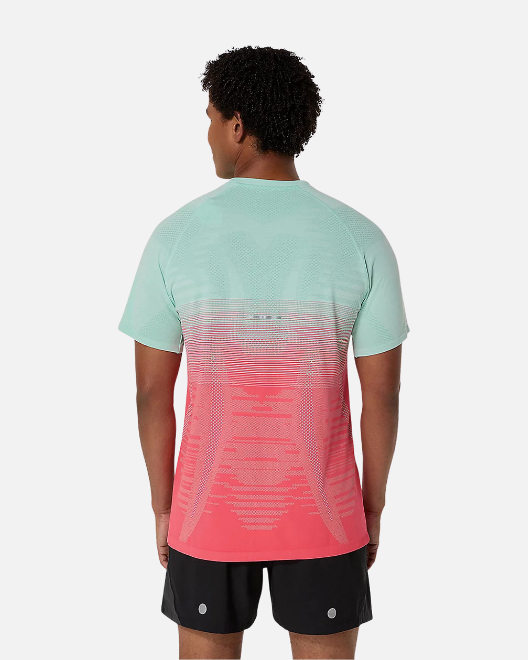 Camiseta sin costuras Asics - Rosa/Verde