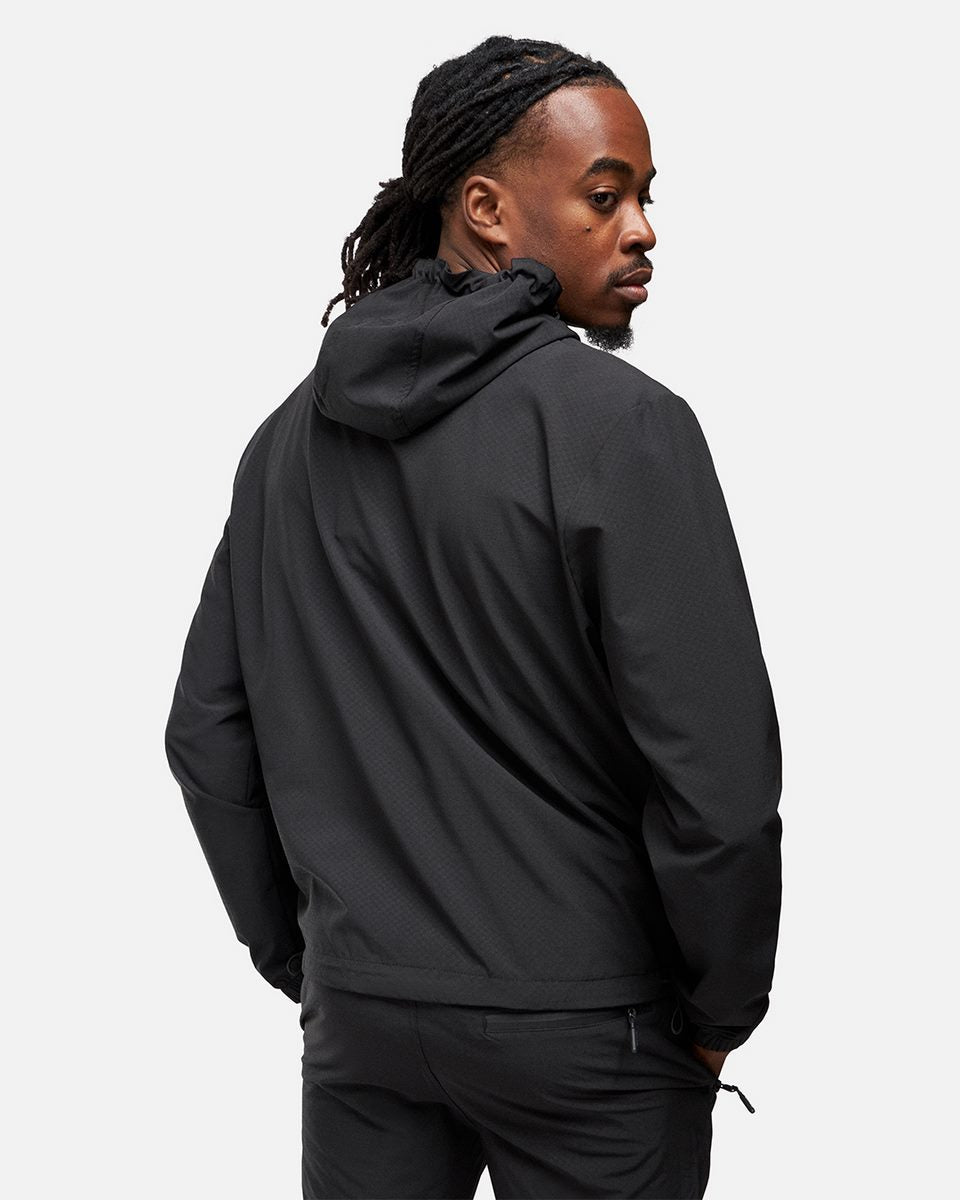 Chaqueta con capucha Helvetica Comet - Negra