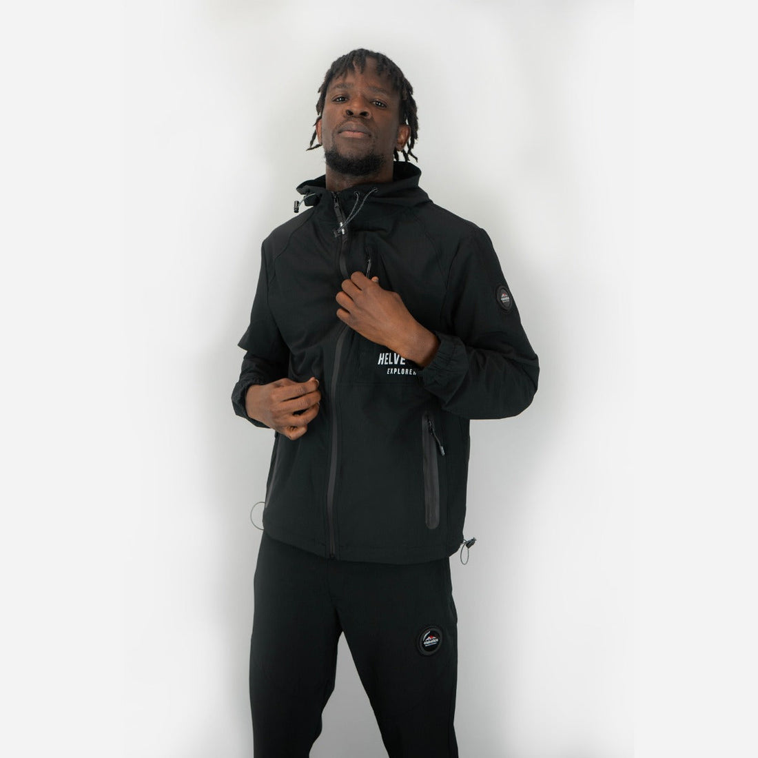 Chaqueta deportiva Helvetica Tiago - Negra