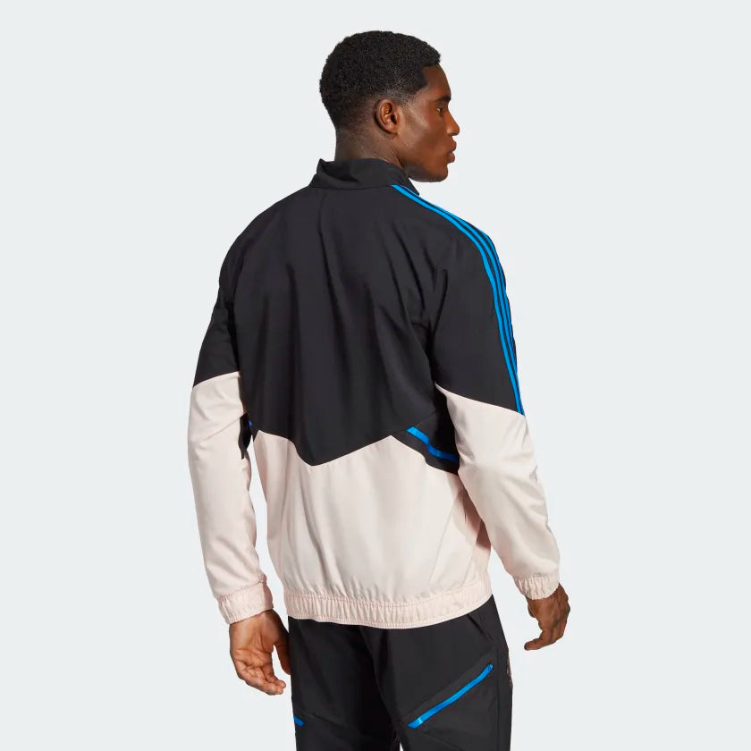 Chaqueta de presentación del Manchester United - Negro/Azul/Beige